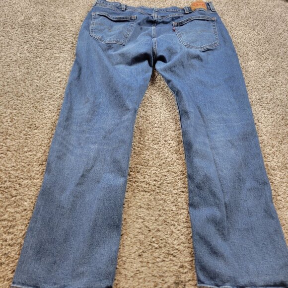 Levis 505 Jeans Mens 42x32 Regular Straight Denim Dark Wash - Picture 4 of 5